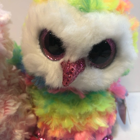 TY Beanie Boo Owls Twiggy and Owen 6” have tags - Picture 3 of 11